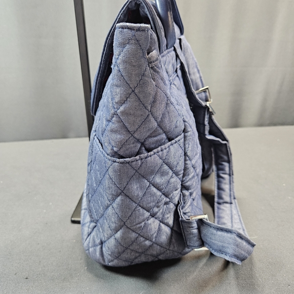 Vera Bradley Quilted Moonlight Navy Denim Essential Compact Backpack main image 4